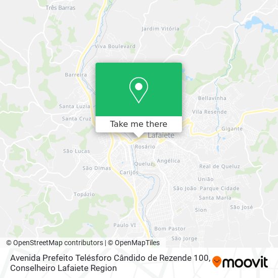 Mapa Avenida Prefeito Telésforo Cândido de Rezende 100