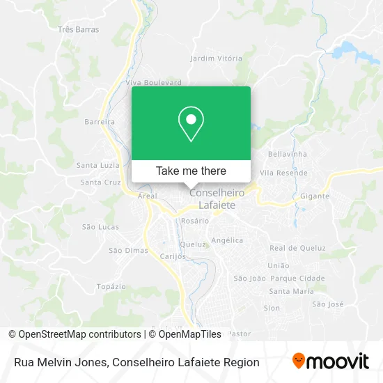 Rua Melvin Jones map