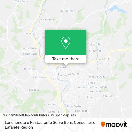 Mapa Lanchonete e Restaurante Serve Bem