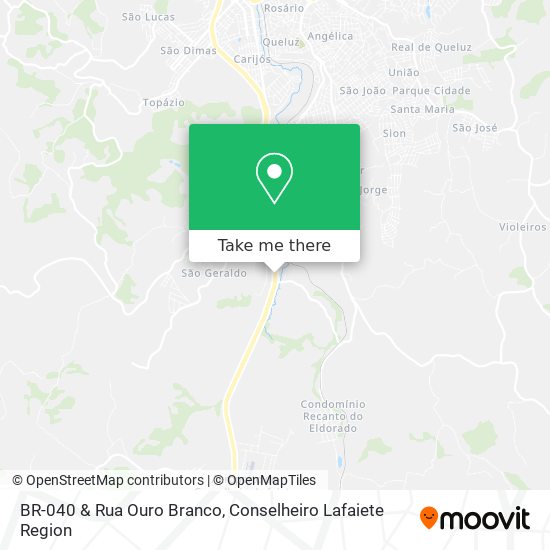 BR-040 & Rua Ouro Branco map