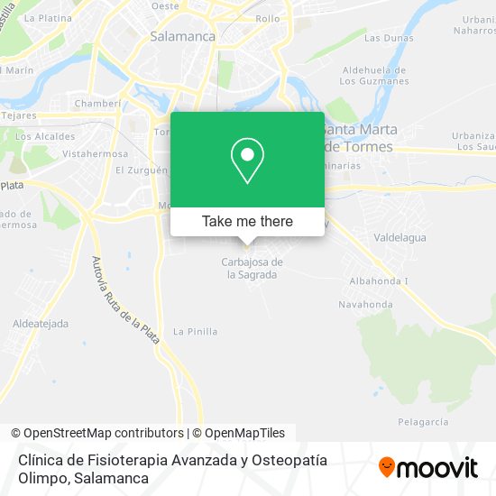 Clínica de Fisioterapia Avanzada y Osteopatía Olimpo map