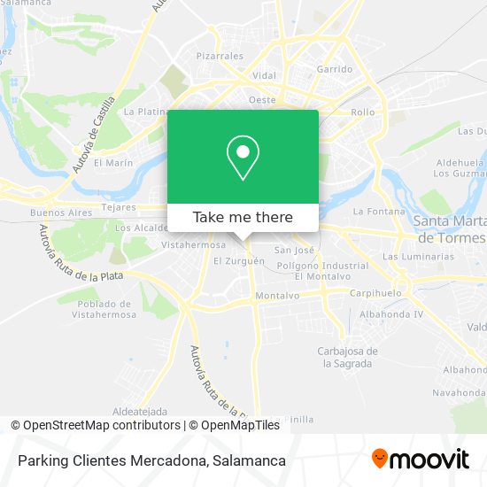 Parking Clientes Mercadona map