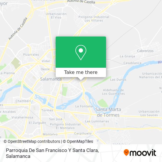 Parroquia De San Francisco Y Santa Clara map
