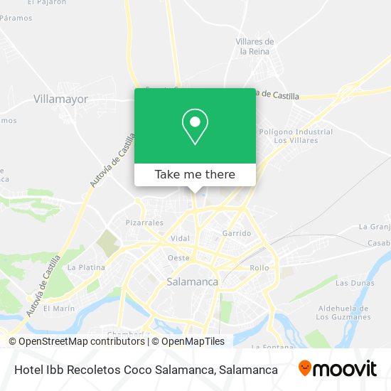 Hotel Ibb Recoletos Coco Salamanca map