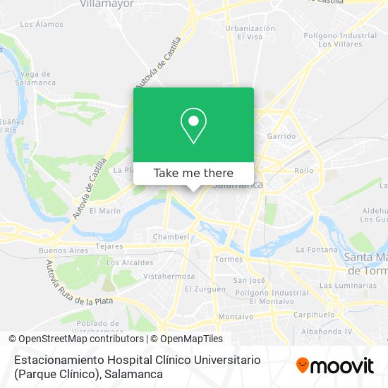 mapa Estacionamiento Hospital Clínico Universitario (Parque Clínico)