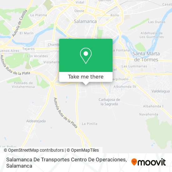 Salamanca De Transportes Centro De Operaciones map