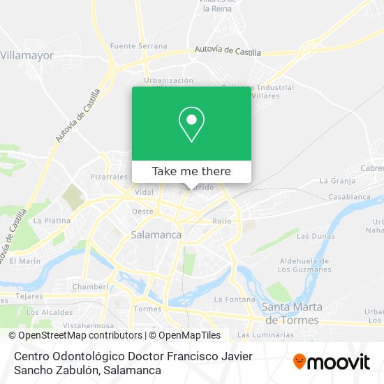Centro Odontológico Doctor Francisco Javier Sancho Zabulón map
