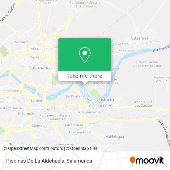 Piscinas De La Aldehuela map