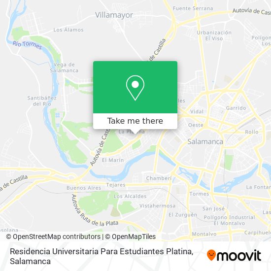 Residencia Universitaria Para Estudiantes Platina map