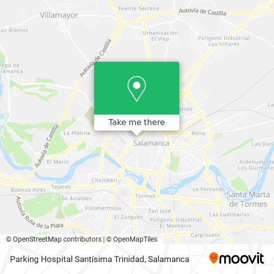 mapa Parking Hospital Santísima Trinidad