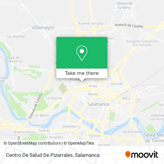 Centro De Salud De Pizarrales map