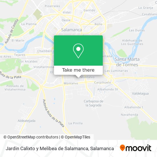 Jardin Calixto y Melibea de Salamanca map