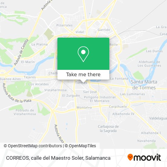 mapa CORREOS, calle del Maestro Soler