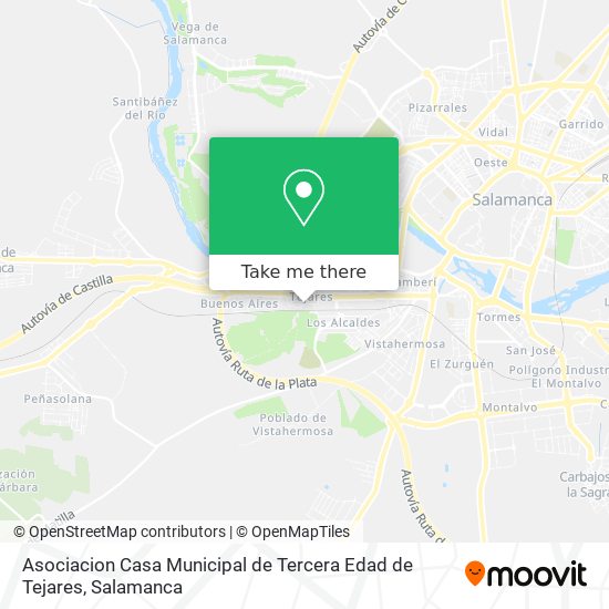 Asociacion Casa Municipal de Tercera Edad de Tejares map