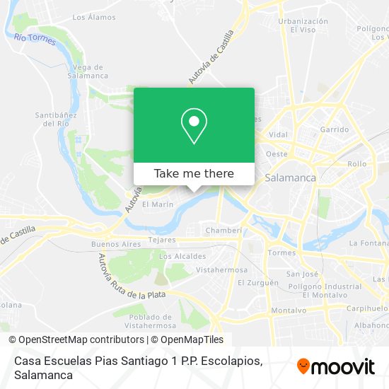 Casa Escuelas Pias Santiago 1 P.P. Escolapios map
