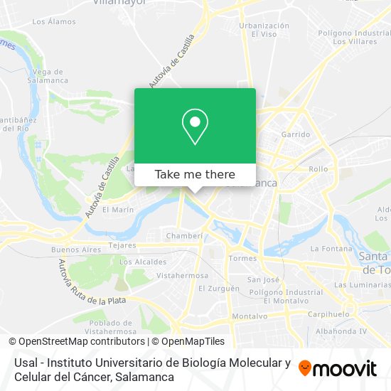 mapa Usal - Instituto Universitario de Biología Molecular y Celular del Cáncer