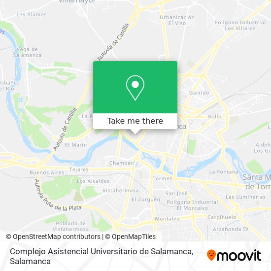 Complejo Asistencial Universitario de Salamanca map