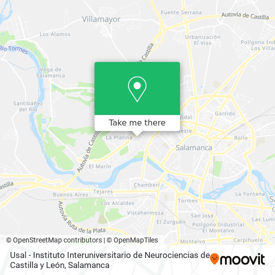 Usal - Instituto Interuniversitario de Neurociencias de Castilla y León map