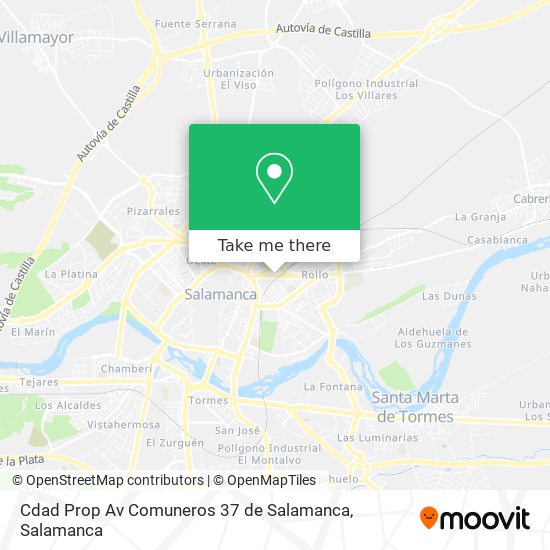 Cdad Prop Av Comuneros 37 de Salamanca map