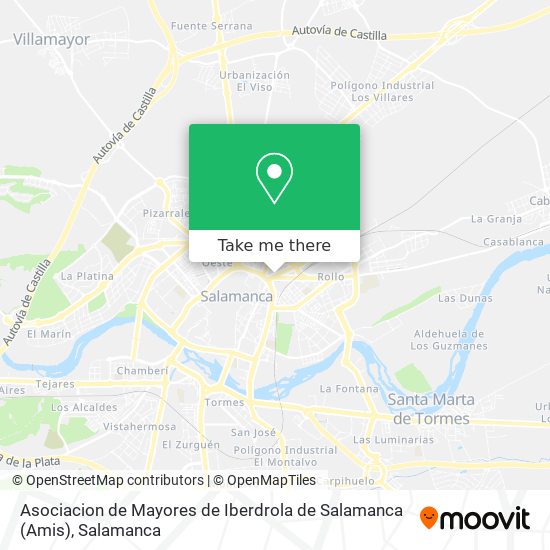 mapa Asociacion de Mayores de Iberdrola de Salamanca (Amis)