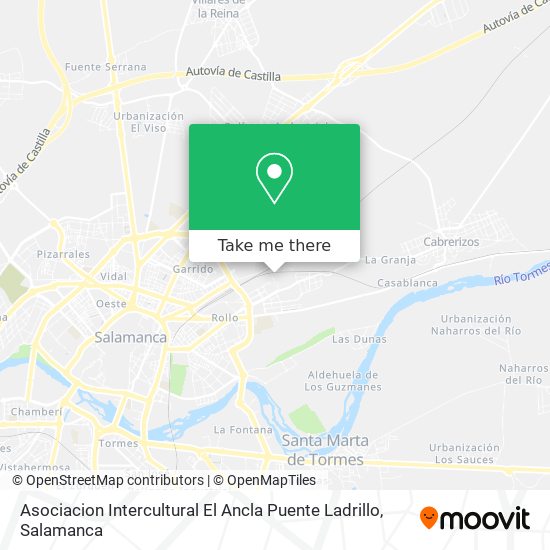 mapa Asociacion Intercultural El Ancla Puente Ladrillo