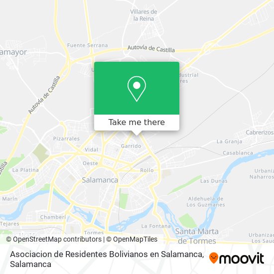 Asociacion de Residentes Bolivianos en Salamanca map