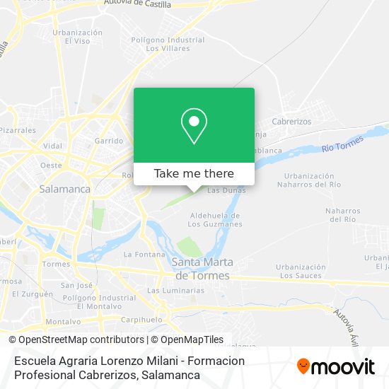 Escuela Agraria Lorenzo Milani - Formacion Profesional Cabrerizos map