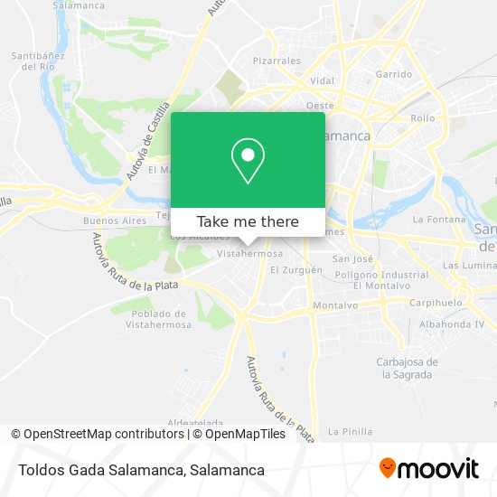 Toldos Gada Salamanca map