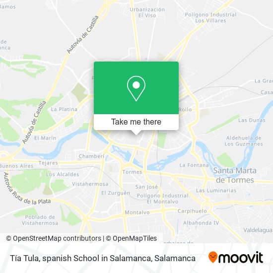 Tía Tula, spanish School in Salamanca map