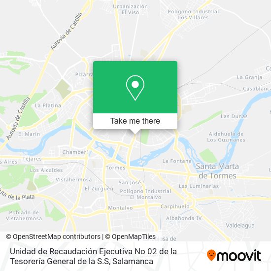 mapa Unidad de Recaudación Ejecutiva No 02 de la Tesorería General de la S.S