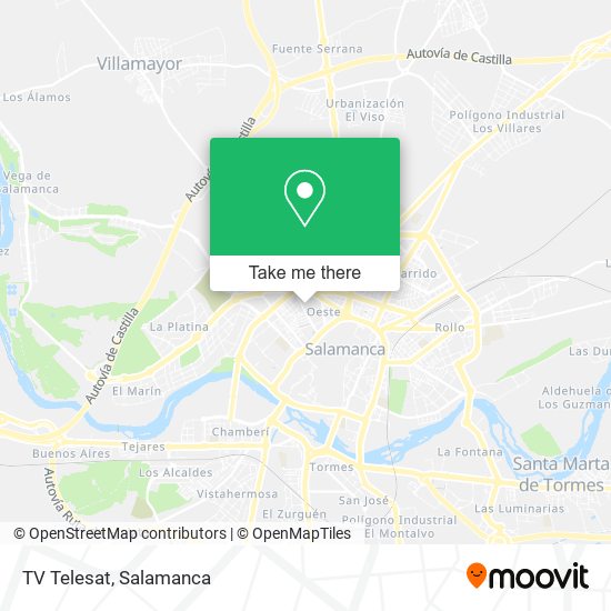 mapa TV Telesat