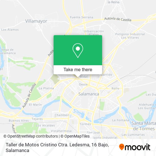 Taller de Motos Cristino Ctra. Ledesma, 16 Bajo map