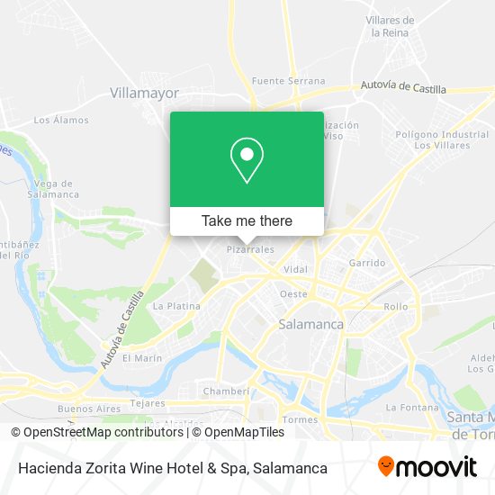 Hacienda Zorita Wine Hotel & Spa map