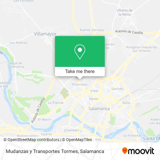 mapa Mudanzas y Transportes Tormes