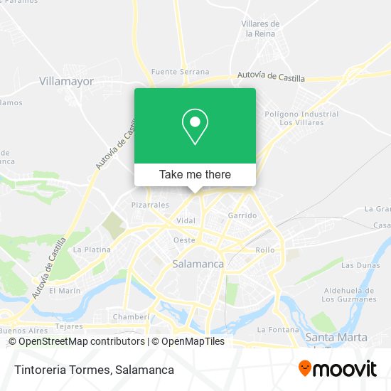 mapa Tintoreria Tormes