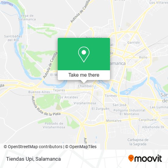 Tiendas Upi map