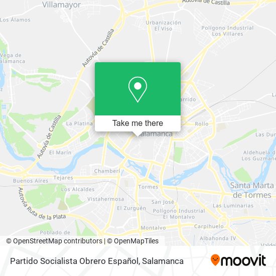 Partido Socialista Obrero Español map