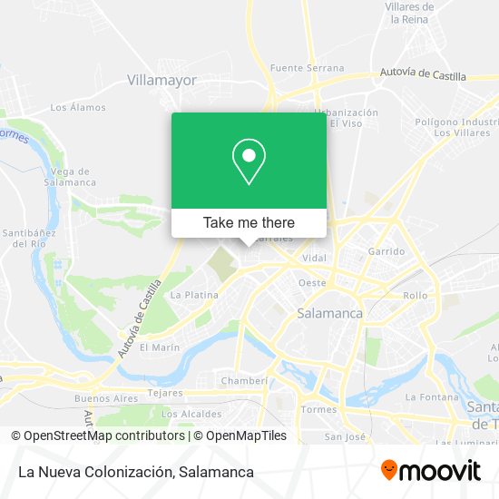 La Nueva Colonización map