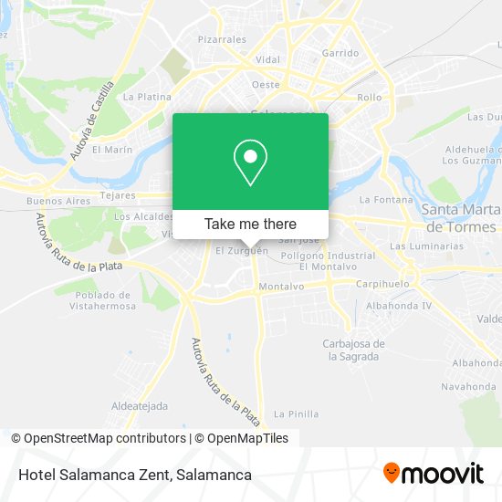 Hotel Salamanca Zent map