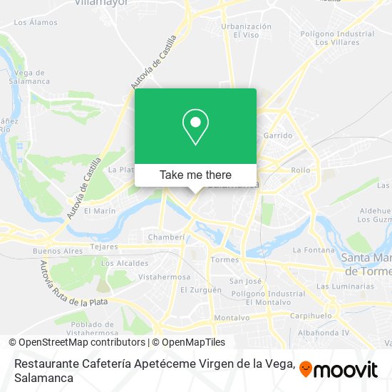 Restaurante Cafetería Apetéceme Virgen de la Vega map