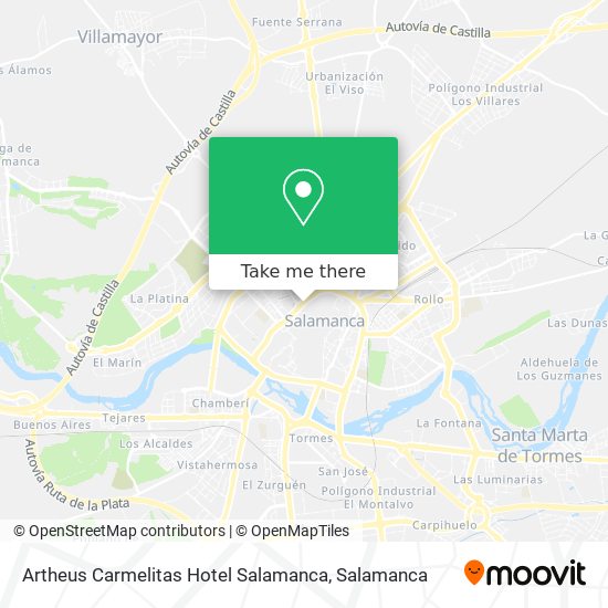 mapa Artheus Carmelitas Hotel Salamanca