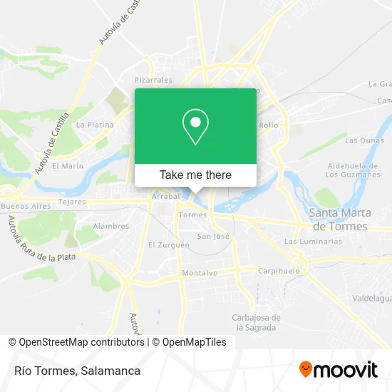 Río Tormes map
