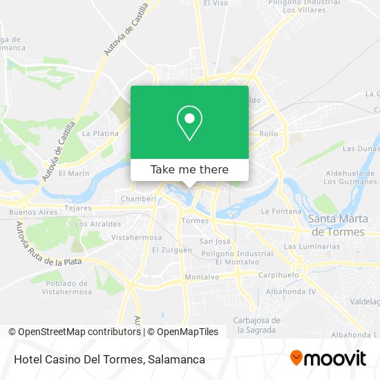 Hotel Casino Del Tormes map