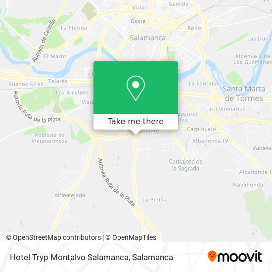 mapa Hotel Tryp Montalvo Salamanca