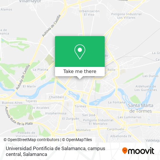 Universidad Pontificia de Salamanca, campus central map