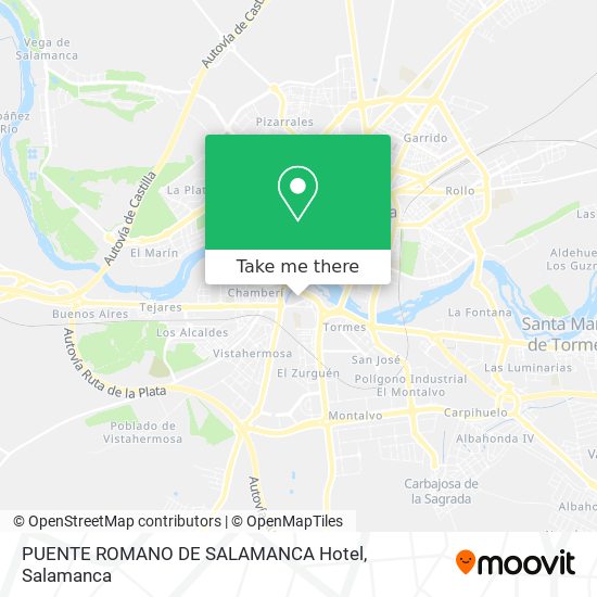 PUENTE ROMANO DE SALAMANCA Hotel map