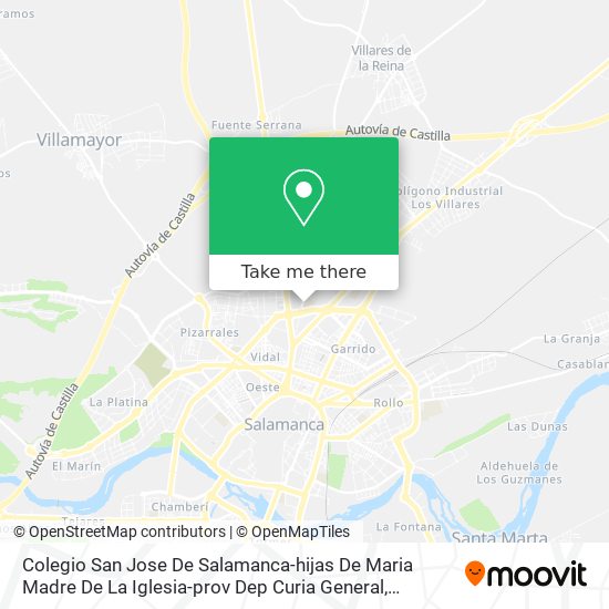 Colegio San Jose De Salamanca-hijas De Maria Madre De La Iglesia-prov Dep Curia General map