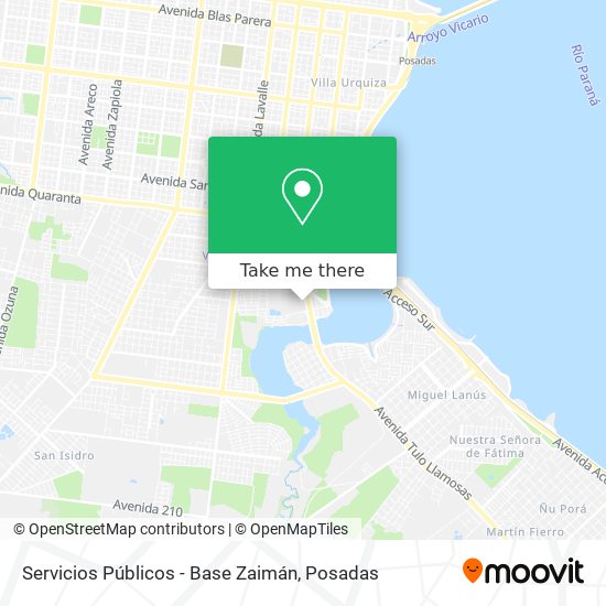 Servicios Públicos - Base Zaimán map