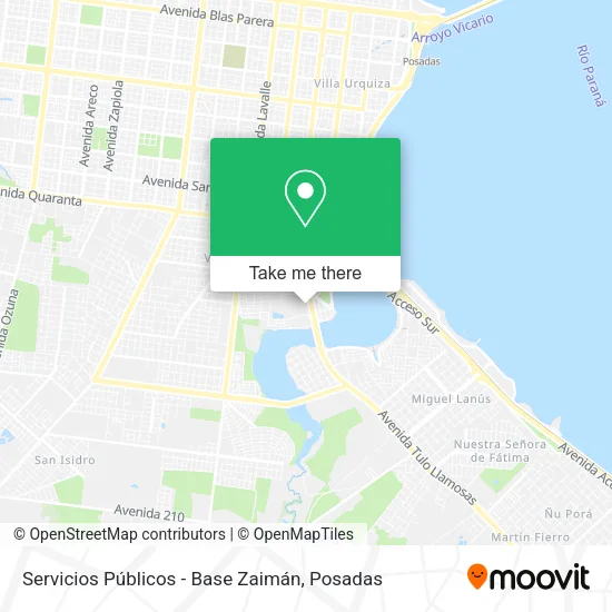 Servicios Públicos - Base Zaimán map