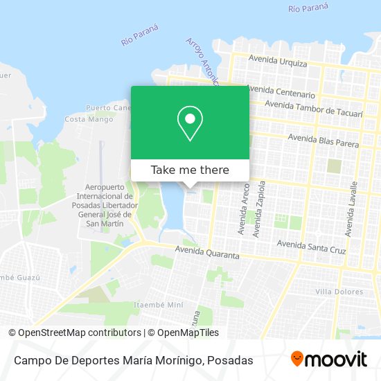 Mapa de Campo De Deportes María Morínigo